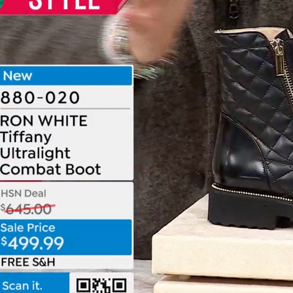 NEW Ron White Tiffany Combat Boot bBlack Weatherproof shine Calf and Nappa - Picture 10 of 10